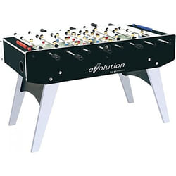 Garlando Calcio Balilla F-20 Evolution con Aste Uscenti Gambe Pieghevoli Nero/Argento