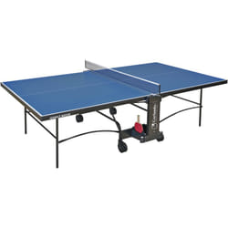 Garlando - Tavolo da Pin Pong con Piano Blu e Ruote per Esterno Advance Outdoor