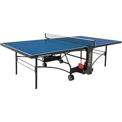 Garlando Tavolo da Ping Pong Master Outdoor con Ruote per Esterno Blu