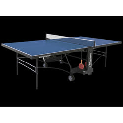 Tavolo da Pin Pong con Piano Blu e Ruote per Interno Garlando Master Indoor