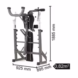 Toorx WBX-90 panca e rack per allenamento con pesi Panca di allenamento con peso regolabile Schienale regolabile Sedile regolabile Gym, Casa Nero - Vista aggiuntiva 8