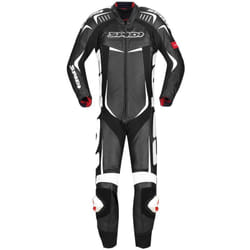 Spidi Track Wind Pro Tuta in pelle moto di One Piece, nero-bianco, dimensione 48 per uomo