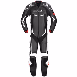 Spidi Track Wind Pro Tuta in pelle moto di One Piece, nero-bianco, dimensione 48 per uomo