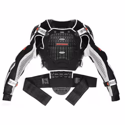 Spidi Warrior Giacca Protector, nero-bianco, dimensione M per uomo