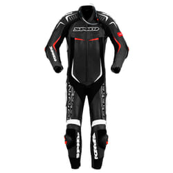 Spidi Track Wind Replica Evo Tuta in pelle moto di One Piece, nero-bianco, dimensione 50 per uomo