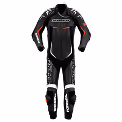 Spidi Track Wind Replica Evo Tuta in pelle moto di One Piece, nero-bianco, dimensione 50 per uomo