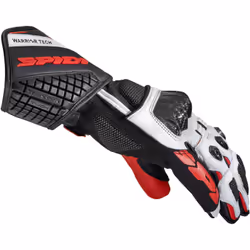 Spidi Carbo 5 Guanti da moto, nero-bianco-rosso, dimensione S per uomo