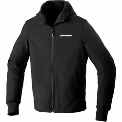 Spidi TexTech Armor Evo Felpa con cappuccio motociclistica, nero, dimensione L per uomo