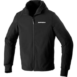 Spidi TexTech Armor Evo Felpa con cappuccio motociclistica, nero, dimensione L per uomo