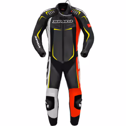 Spidi Track Wind Pro Tuta in pelle moto di One Piece, nero-bianco-rosso, dimensione 48 per uomo