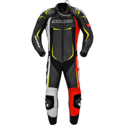 Spidi Track Wind Pro Tuta in pelle moto di One Piece, nero-bianco-rosso, dimensione 48 per uomo