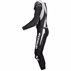 Spidi Sport Warrior Touring Two Piece Tuta moto in pelle, nero-bianco, dimensione 56 per uomo