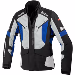 Spidi H2Out Outlander Giacca tessile motociclistica, nero-grigio-blu, dimensione 2XL per uomo
