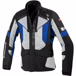 Spidi H2Out Outlander Giacca tessile motociclistica, nero-grigio-blu, dimensione 2XL per uomo