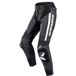 Spidi RR Pro 2 Pantaloni in pelle di moto da donna, nero-bianco, dimensione 50 per donne