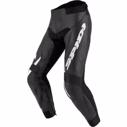 Spidi Tekker 2 Pantaloni moto in pelle, nero-bianco, dimensione 48 per uomo