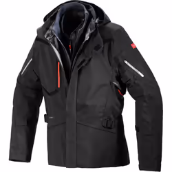 Spidi H2Out Step-InArmor Mission-T Giacca tessile motociclistica, nero, dimensione M per uomo