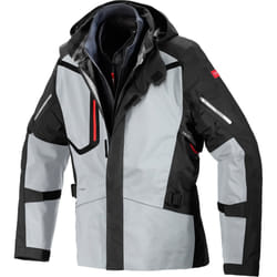 Spidi H2Out Step-InArmor Mission-T Giacca tessile motociclistica, nero-grigio, dimensione S per uomo