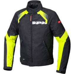 Spidi Flash Evo H2Out Giacca tessile motociclistica, nero-giallo, dimensione XL per uomo
