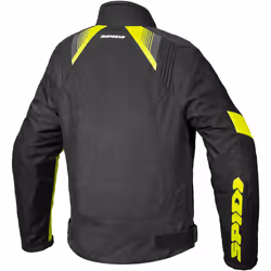 Spidi Flash Evo H2Out Giacca tessile motociclistica, nero-giallo, dimensione XL per uomo
