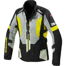 Spidi Terranet Giacca tessile motociclistica, nero-grigio-giallo, dimensione 3XL per uomo