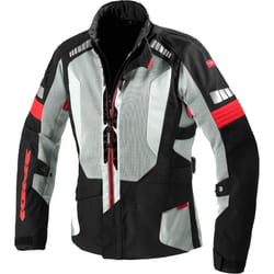 Spidi Terranet Giacca tessile motociclistica, nero-grigio-rosso, dimensione 2XL per uomo