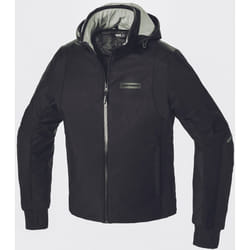 Spidi Armor H2Out Felpa con cappuccio moto, nero-bianco, dimensione 2XL per uomo