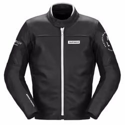 Spidi Genesis Giacca in pelle per moto, nero-bianco, dimensione 52 per uomo