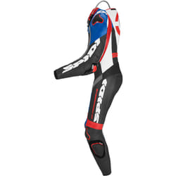 Spidi DP-Progressive Perforated Pro Costume intero in pelle per moto, nero-rosso-blu, dimensione 54