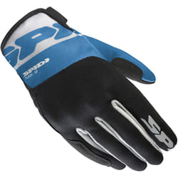 Spidi Flash-KP Tex Guanti da moto da donna, nero-bianco-blu, dimensione M per donne