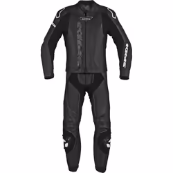 Spidi Laser Touring Abito in pelle moto in due pezzi, nero-bianco, dimensione 54 per uomo