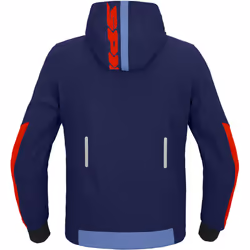 Spidi Armor Light Felpa con cappuccio da moto, rosso-blu, dimensione M per uomo