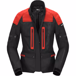Spidi Traveler 3 Evo H2Out impermeabile Giacca tessile moto da donna, nero-rosso, dimensione 2XL per donne