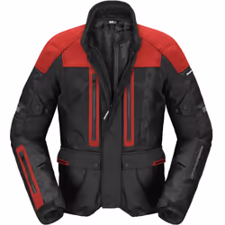 Spidi Traveler 3 Evo H2Out impermeabile Moto Tessile Giacca, nero-rosso, dimensione L per uomo