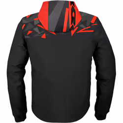 Spidi Evo Sport Felpa con cappuccio da moto, nero-rosso, dimensione L per uomo