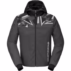 Spidi Evo Sport Felpa con cappuccio da moto, nero-grigio, dimensione 2XL per uomo