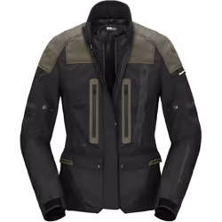 Spidi Traveler 3 Evo H2Out impermeabile Giacca tessile moto da donna, nero-verde, dimensione XL per donne