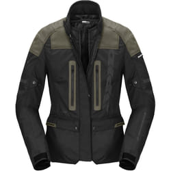 Spidi Traveler 3 Evo H2Out impermeabile Giacca tessile moto da donna, nero-verde, dimensione XL per donne