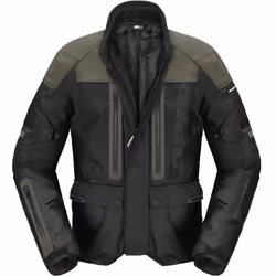 Spidi Traveler 3 Evo H2Out impermeabile Moto Tessile Giacca, nero-verde, dimensione L per uomo