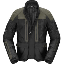 Spidi Traveler 3 Evo H2Out impermeabile Moto Tessile Giacca, nero-verde, dimensione L per uomo