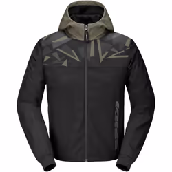 Spidi Evo Sport Felpa con cappuccio da moto, nero-verde, dimensione XL per uomo