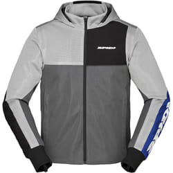 Spidi Net Felpa con cappuccio da moto, nero-grigio-blu, dimensione M per uomo