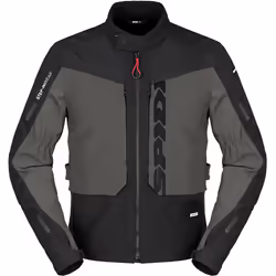 Spidi Terran Tex Giacca tessile da moto, nero-grigio, dimensione L per uomo