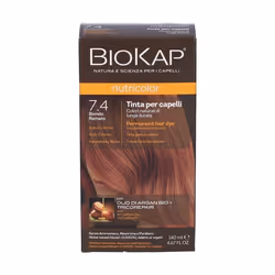 Bios line biokap nutricolor tinta per capelli 7.4 biondo ramato per la colorazione e la bellezza dei capelli.