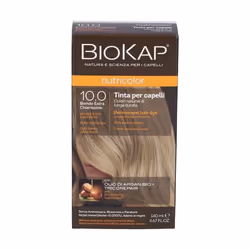 Bios line biokap nutricolor tinta 10.0 biondo extra chiarissimo per la colorazione e la bellezza dei capelli.