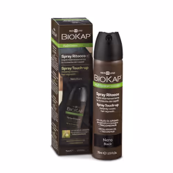Bios line biokap nutricolor delicato spray ritocco nero per la colorazione e la bellezza dei capelli.