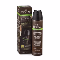 Bios line biokap nutricolor delicato spray ritocco castano scuro per la colorazione e la bellezza dei capelli.