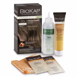 Bios line biokap nutricolor delicato rapid 7.0 biondo medio naturale per la colorazione e la bellezza dei capelli.