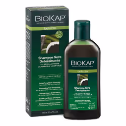 Bios line biokap bellezza shampoo nero detossinante utile per purificare il cuoio capelluto ed alleviare il prurito, restitue ...
