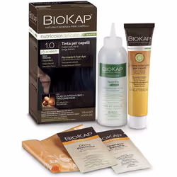Biokap Nutricolor Delicato Rapid 1.0 è una tinta per capelli neri e ha un'alta coprenza. Confezione da 1 pezzo. 